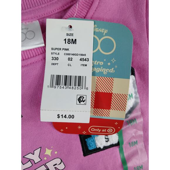 Disney Baby Princess Sweatshirt Girl Toddler 18 months Belle Ariel Tiana NWT - Picture 3 of 9